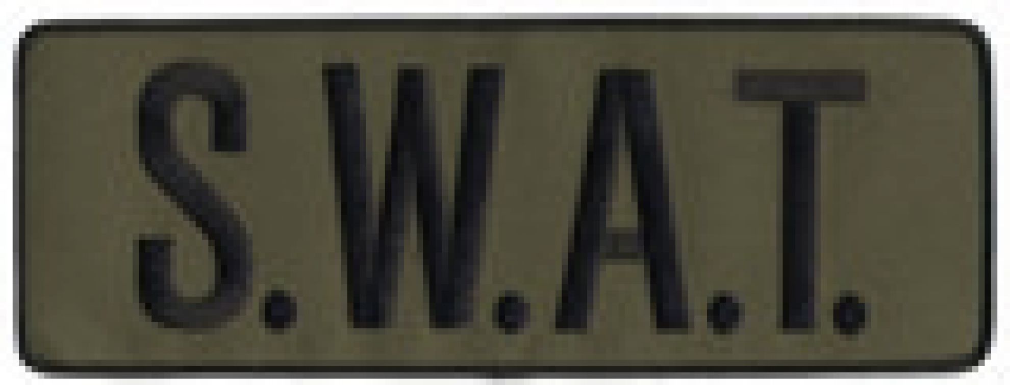 SWAT BACK PATCH, BLACK ON OD GREEN - SEW ON.